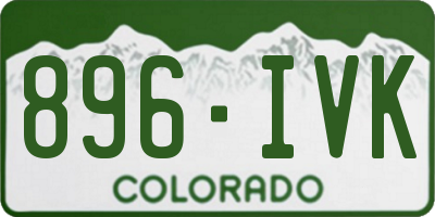 CO license plate 896IVK