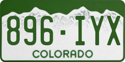 CO license plate 896IYX