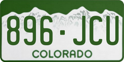 CO license plate 896JCU
