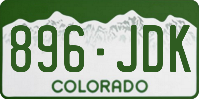 CO license plate 896JDK