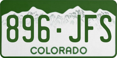 CO license plate 896JFS