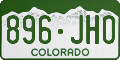 CO license plate 896JHO