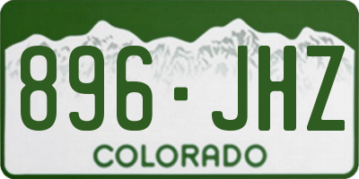 CO license plate 896JHZ