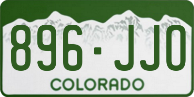 CO license plate 896JJO
