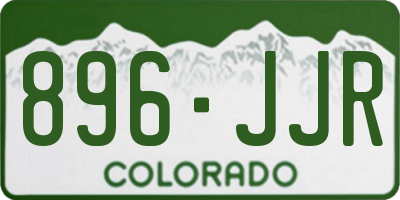 CO license plate 896JJR