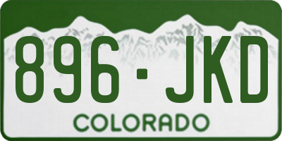 CO license plate 896JKD