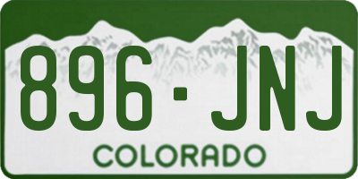 CO license plate 896JNJ