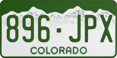 CO license plate 896JPX