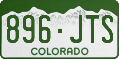CO license plate 896JTS