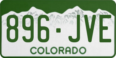 CO license plate 896JVE