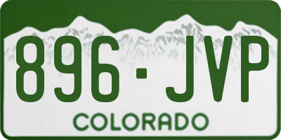 CO license plate 896JVP