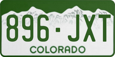 CO license plate 896JXT