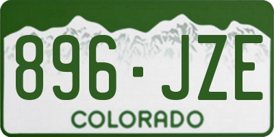 CO license plate 896JZE