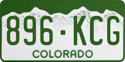 CO license plate 896KCG