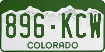 CO license plate 896KCW