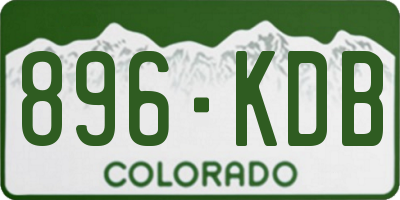 CO license plate 896KDB