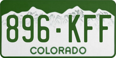 CO license plate 896KFF