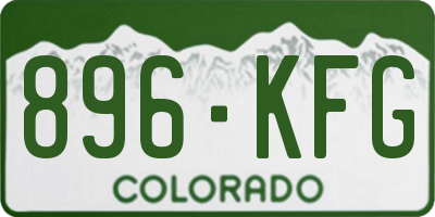 CO license plate 896KFG