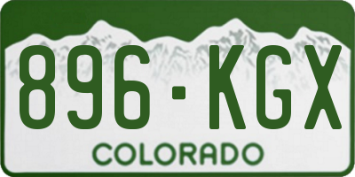 CO license plate 896KGX