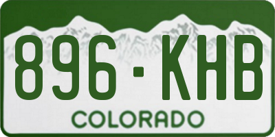 CO license plate 896KHB
