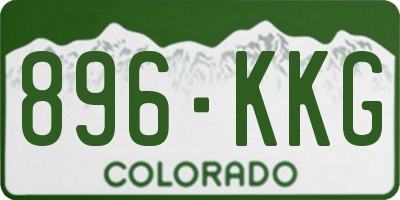CO license plate 896KKG