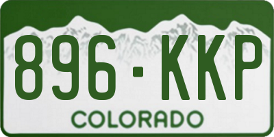 CO license plate 896KKP