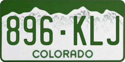 CO license plate 896KLJ