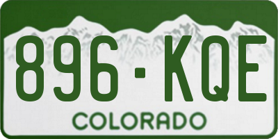 CO license plate 896KQE