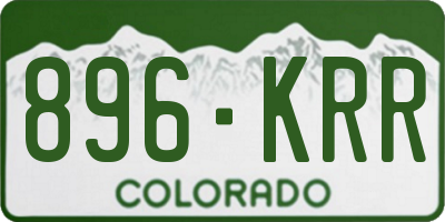 CO license plate 896KRR