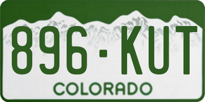 CO license plate 896KUT