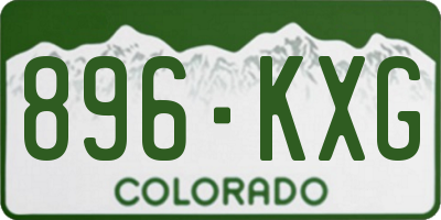 CO license plate 896KXG