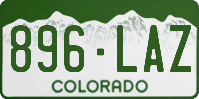 CO license plate 896LAZ