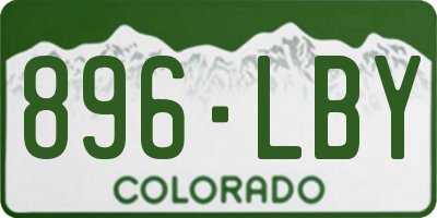 CO license plate 896LBY
