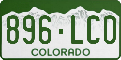 CO license plate 896LCO