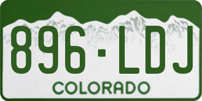 CO license plate 896LDJ