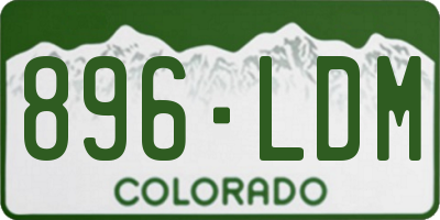 CO license plate 896LDM