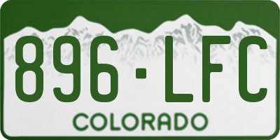 CO license plate 896LFC