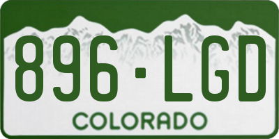 CO license plate 896LGD