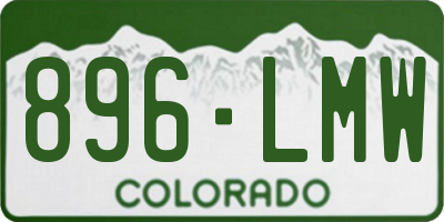 CO license plate 896LMW