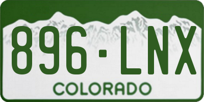 CO license plate 896LNX