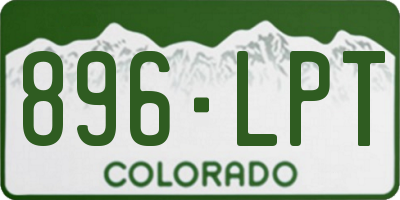CO license plate 896LPT