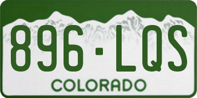 CO license plate 896LQS