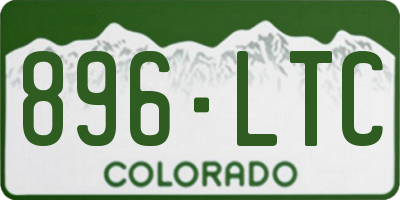 CO license plate 896LTC