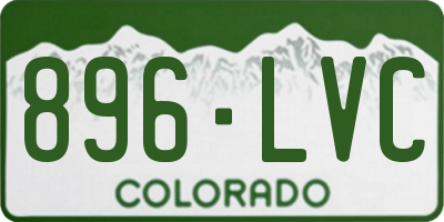 CO license plate 896LVC