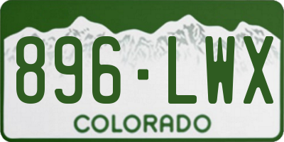 CO license plate 896LWX