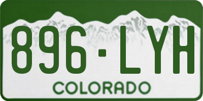 CO license plate 896LYH