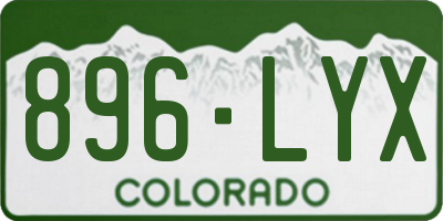 CO license plate 896LYX