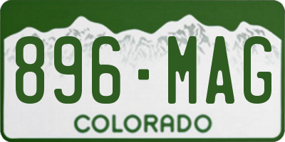 CO license plate 896MAG