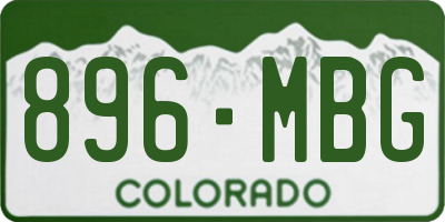 CO license plate 896MBG