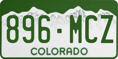 CO license plate 896MCZ